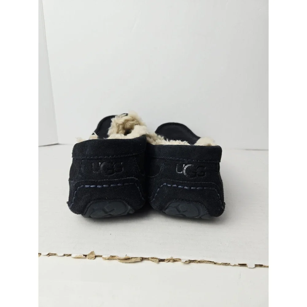 Men's UGG‎ Ascot Moccasin Slippers Size 10 Suede Slip On Shoes dark blue